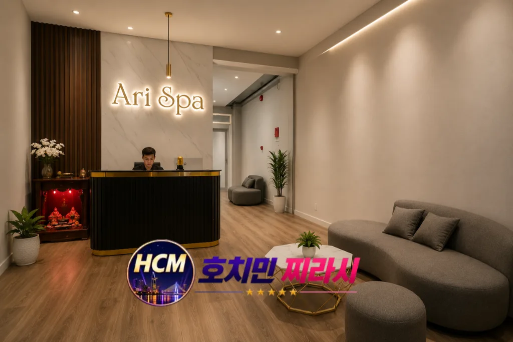 호치민 아리 스파 로비 모습입니다.